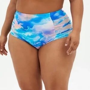Torrid High-Rise Lattice Side Swim Bottom